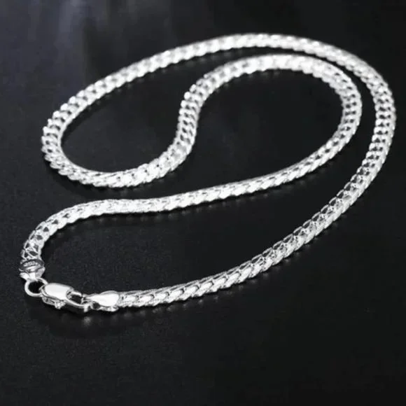 “18” NEW 925 STERLING SILVER SNAKE CHAIN NECKLACE, NICE NECKLACE, CUTE NECKLACE - Picture 4 of 5